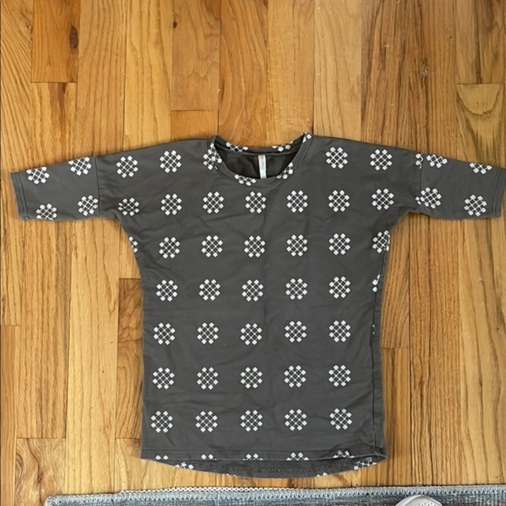 Rylee + Cru Girls Mini Dress 4-5 yr Brown Geometric print 100% cotton knit